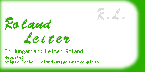 roland leiter business card